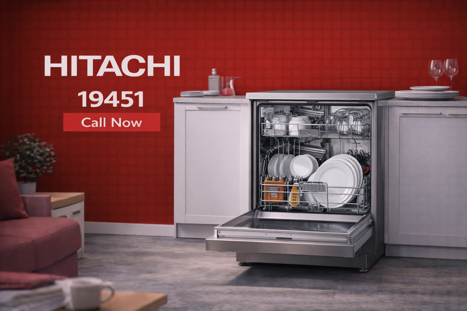 صيانة غسالة اطباق هيتاشي