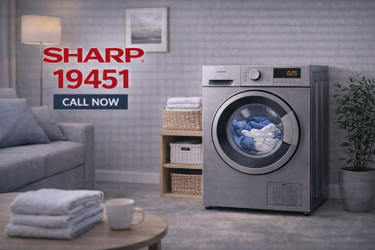 صيانة مجفف ملابس شارب