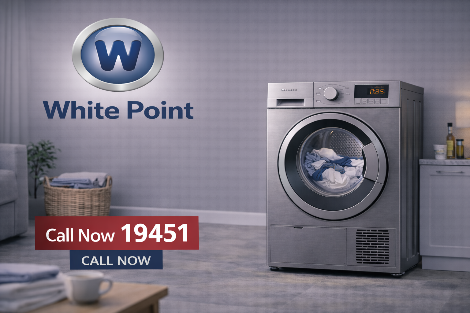 صيانة مجفف ملابس وايت بوينت